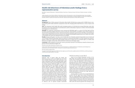 Health risk behaviours of Palestinian youth: findings from a representative survey